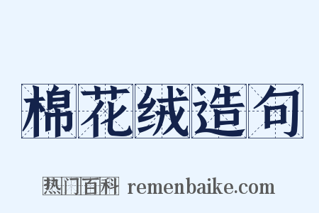 棉花绒造句是什么意思的图片